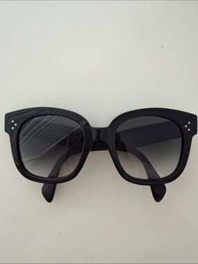Celine Black Oversized Cat-Eye Sunglasses